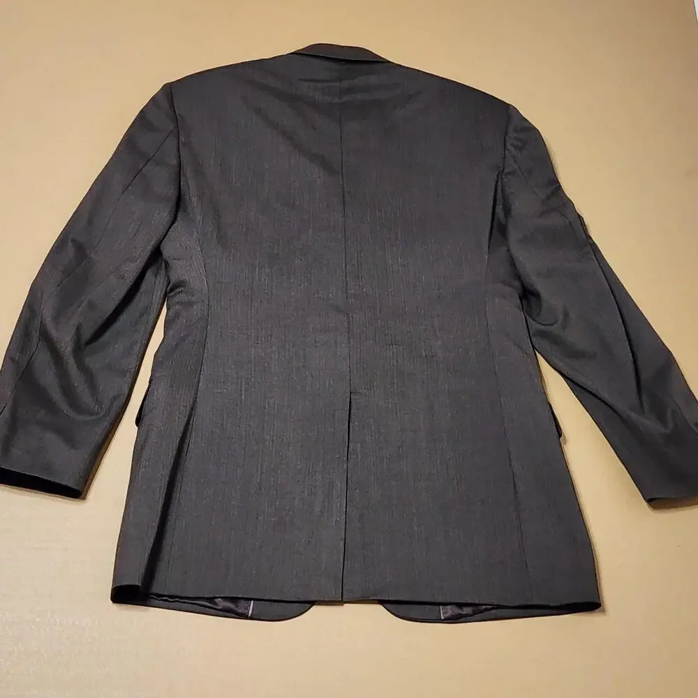 Brooks Brothers Sport Coat Mens 38 Gray Herringbone Tweed Stretch Two Button